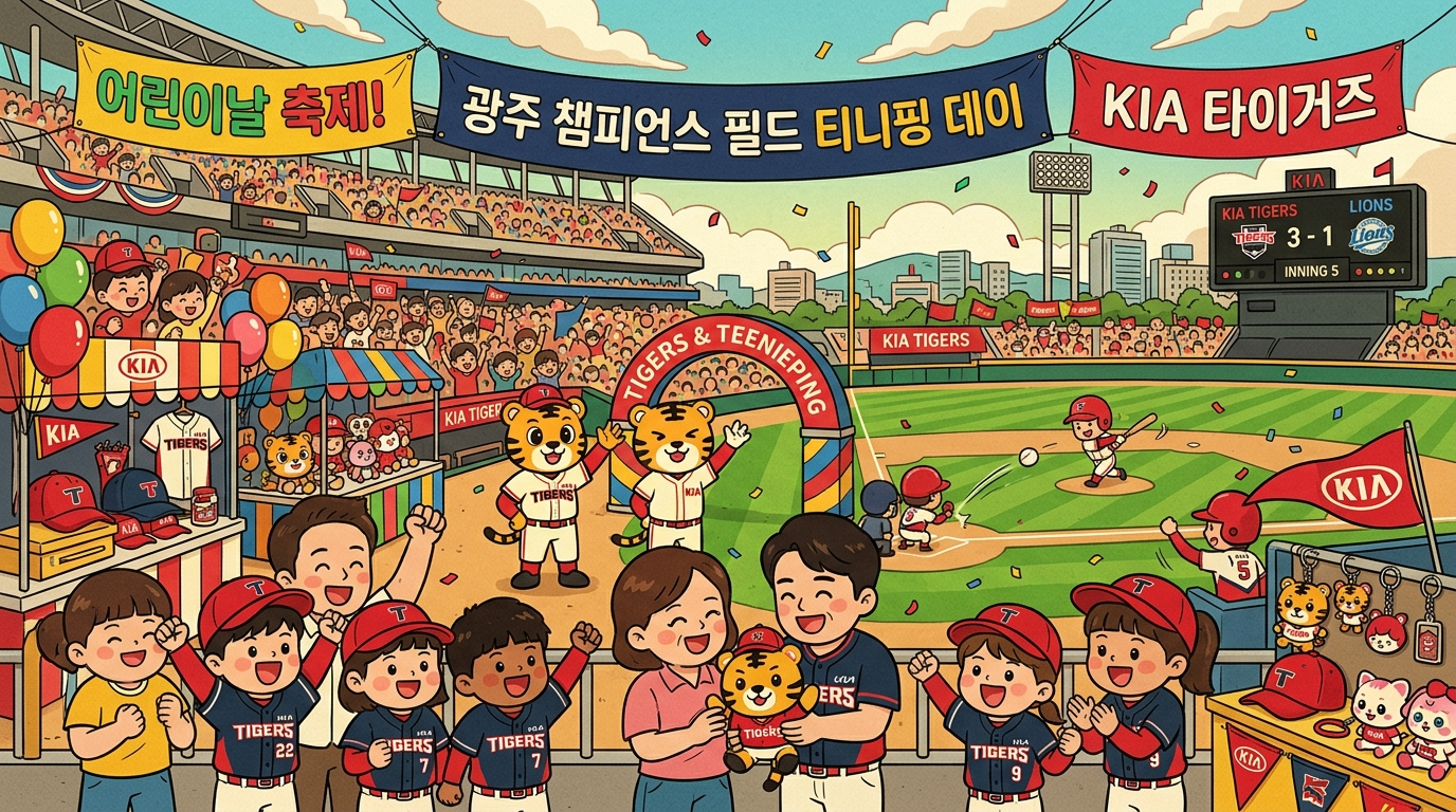 ‘티니핑 입은 타이거즈’ 돌아왔다…SAMG엔터×KIA ‘티니핑 데이’ 진행