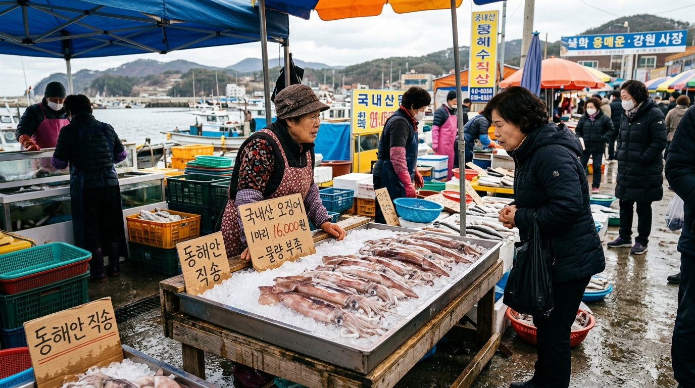 생오징어 회 한 접시, 가격이 40% 이상 급등 ?? 부담스러운 가격에 소비자들 "너무 비싸다" 불만