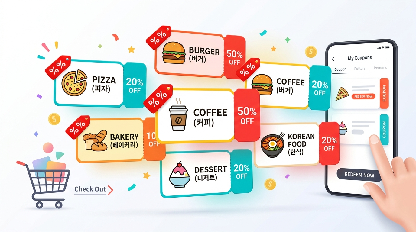 11번가 특별 쿠폰 행사 시작 - 버거킹·피자헛 50% 할인, 파리바게뜨 20% 할인 혜택