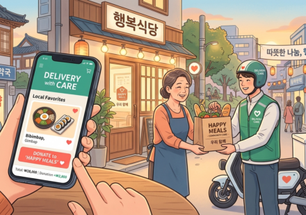 배달 플랫폼과 복지단체의 협업 ? 선한 영향력 확산 프로젝트 음식배달 서비스가 나눔문화 조성에 동참
